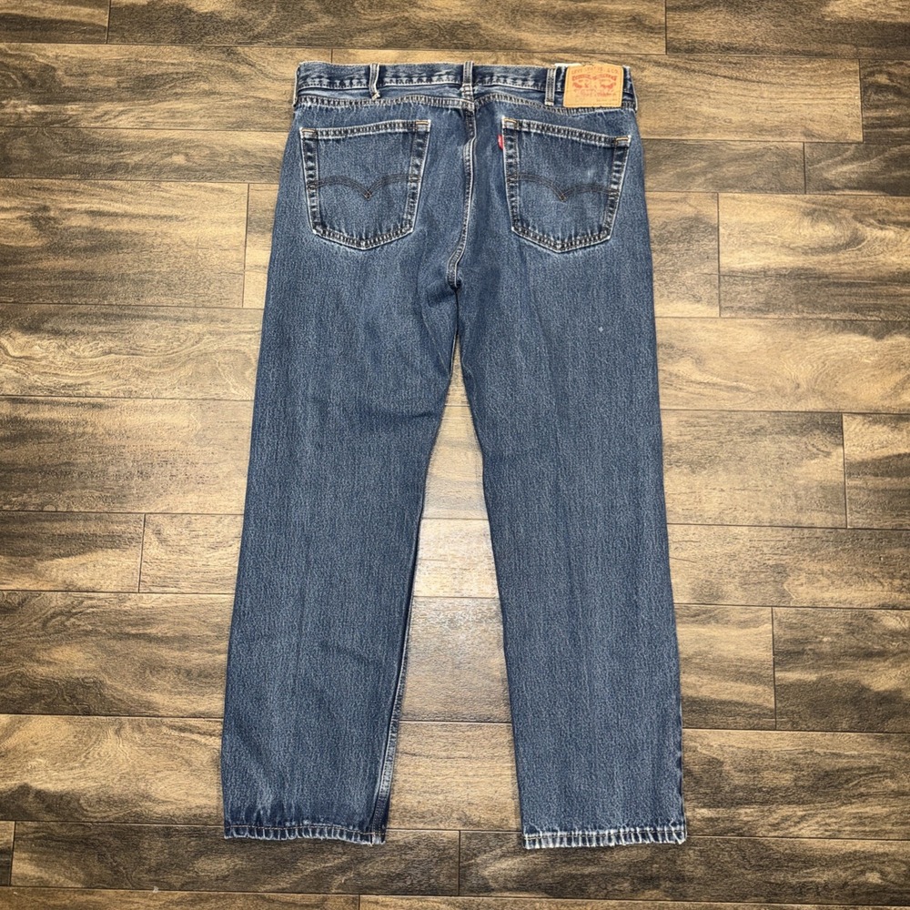 Levi's 505 Relaxed Fit Straight Leg Dark Wash Denim Jeans Men's Size 38x30